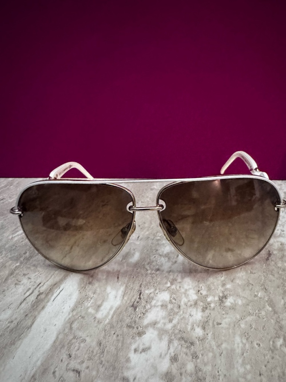 Gucci Aviator Sunglasses with Brown Gradient Lenses - Women’s Accessories